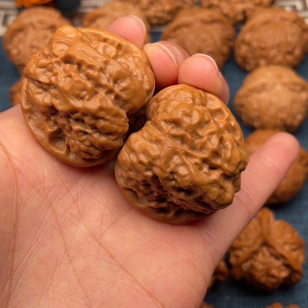 蓝***饱把件文玩核桃38全品毕业蛙