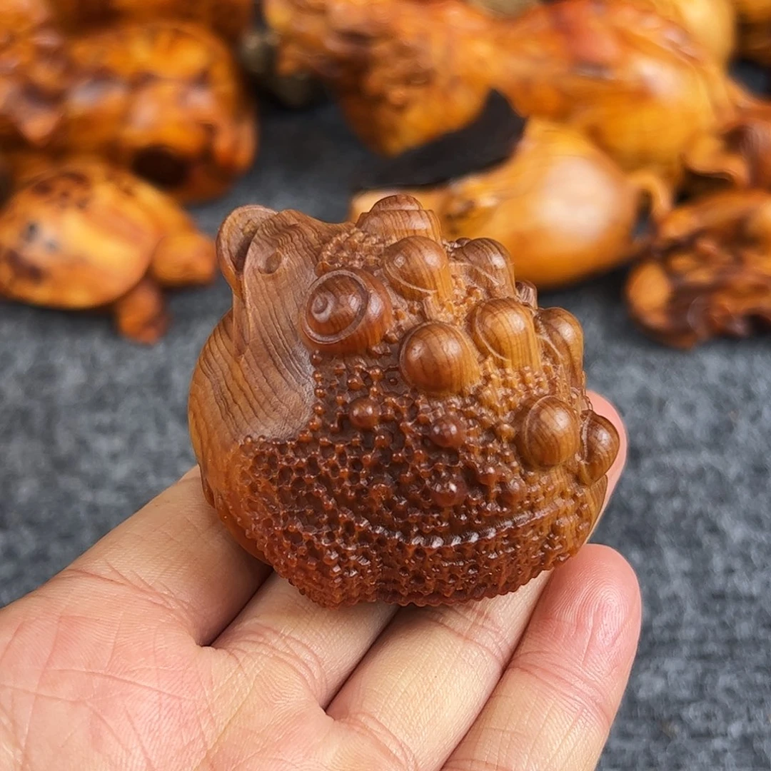 柏木太行崖柏溏心手把件