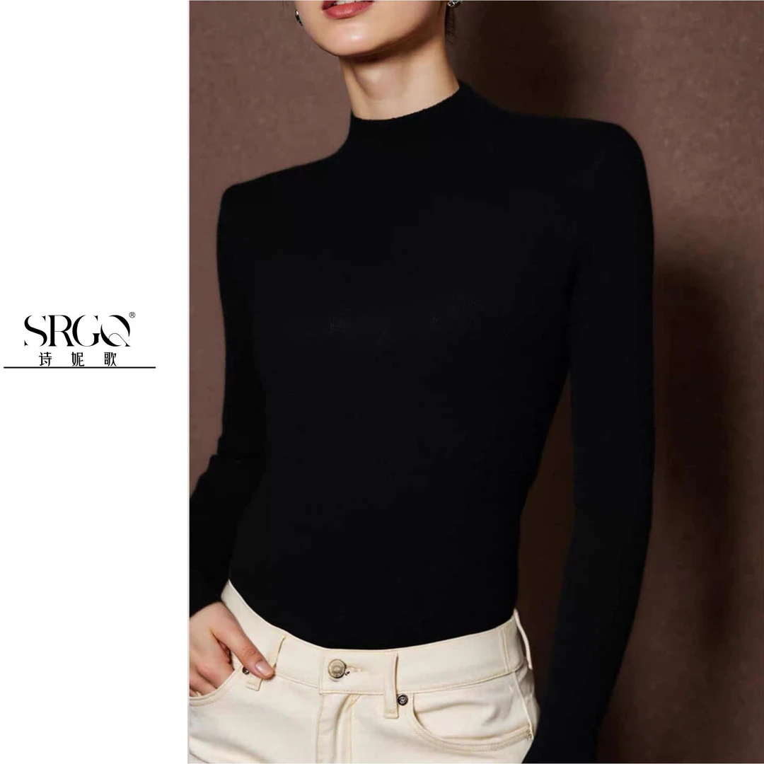 诗妮歌 | 羊毛针织衫“梧桐”无缝一体高级感叠穿高智通勤百搭2