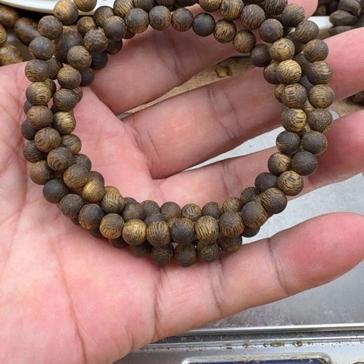 可***涂沉香手串张勺子手串11克