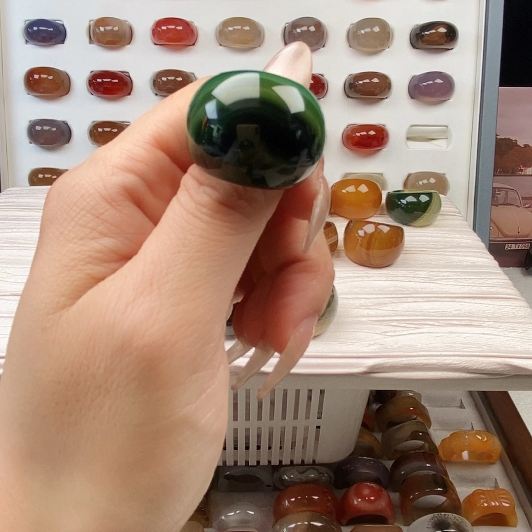 喵***呜玛瑙/玉髓合金戒指