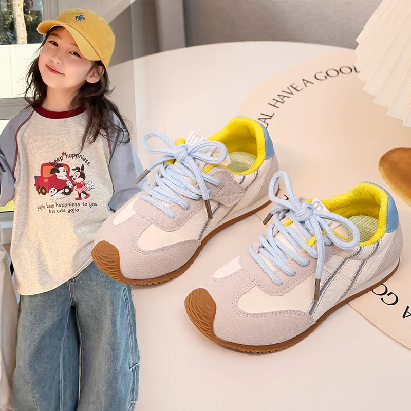 ABCyeef儿童阿甘鞋春季新款2025女童鞋德训女宝单鞋男童运动鞋