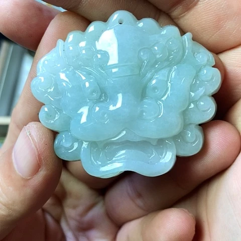 颈饰未镶嵌翡翠福豆豆珠宝翡翠颈饰