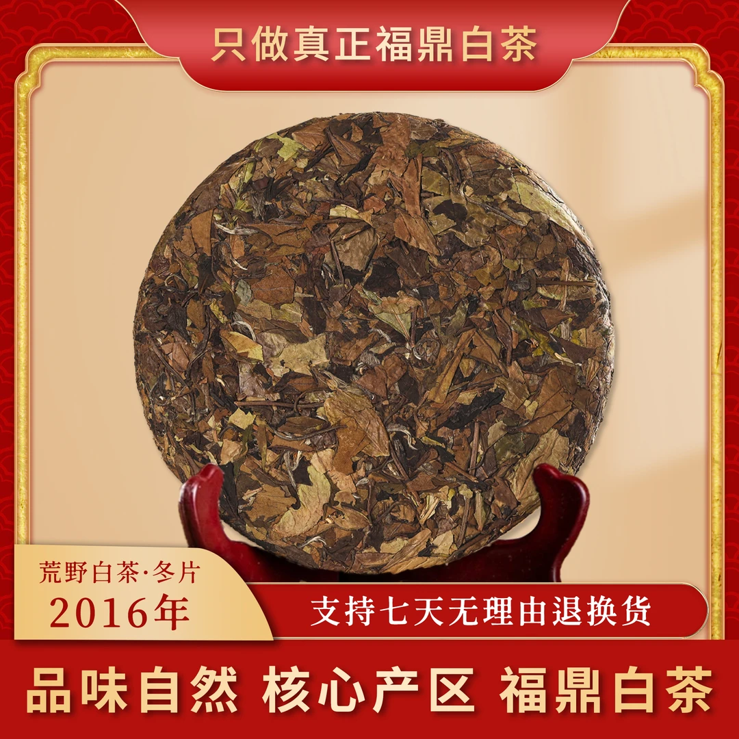 【山顶云雾】2016年福鼎白茶荒野冬片300g茶饼