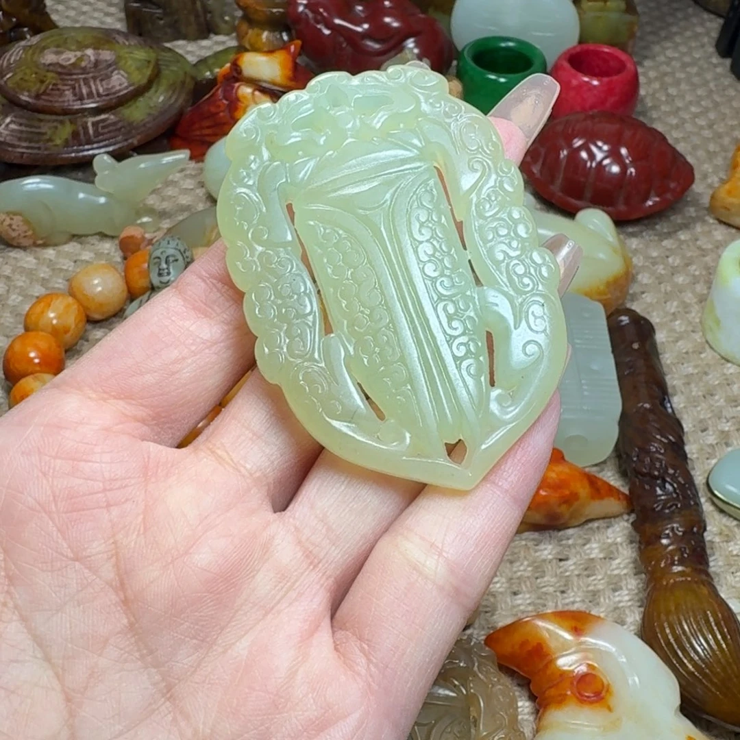 白玉菩提吊坠挂件