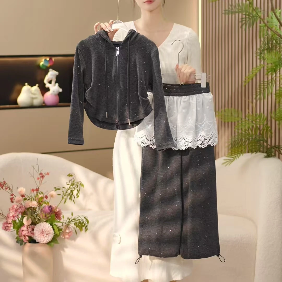 boboe/波波鹅2025春季新款女童休闲套装时尚纯色上衣+裤子—Y4146