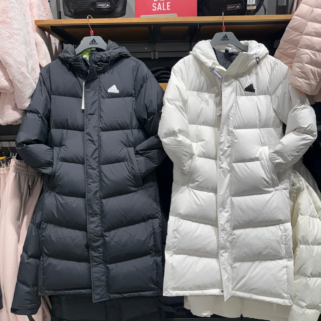 Adidas阿迪达斯男女冬季连帽长款羽绒服保暖过膝防风外套 KF6741