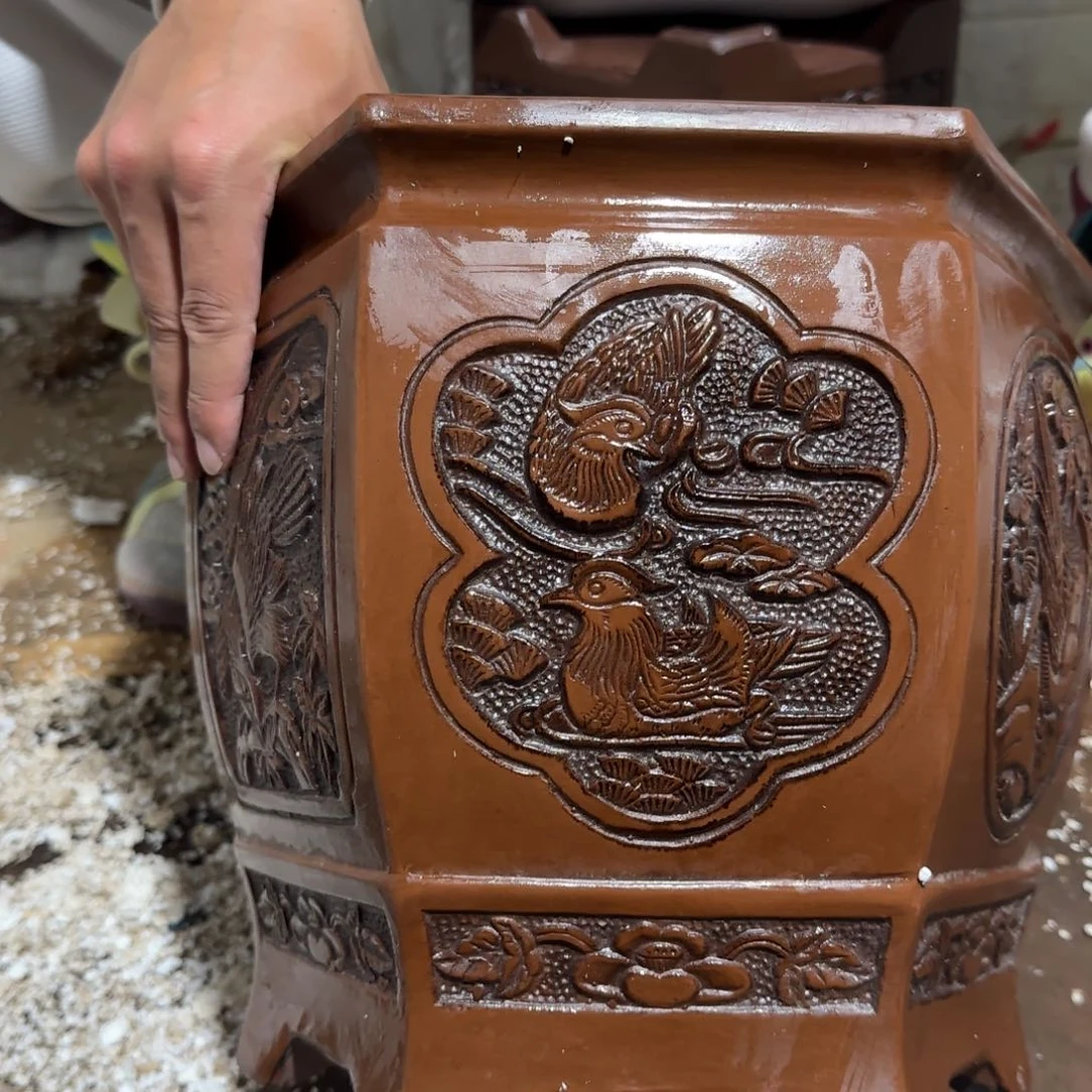 紫砂花盆口径23 20高度22