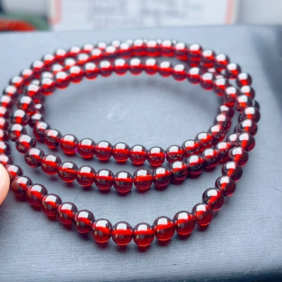 未镶嵌手链石榴石天然5毫米大漏