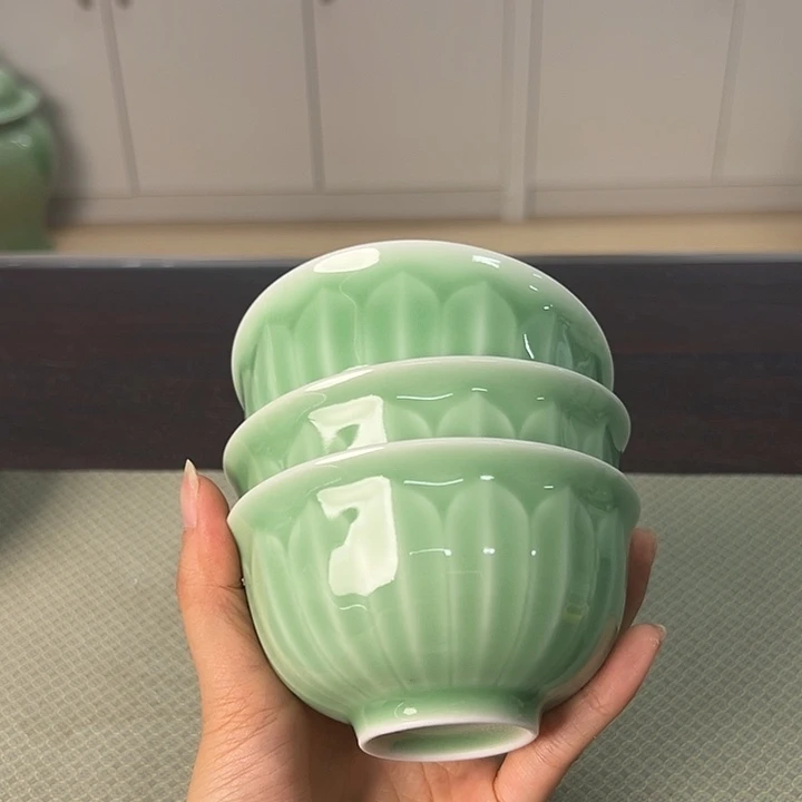 龙泉云间青瓷小米茶器