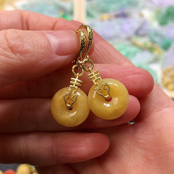 翡翠耳饰未镶嵌耳饰