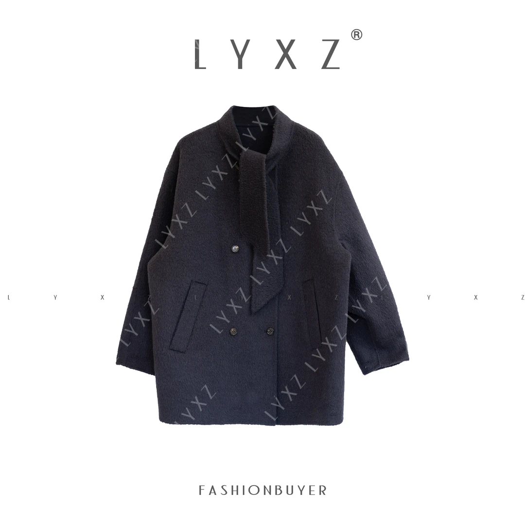 LYXZ x 大小与【百种热爱】冬季新款潮流大衣设计师羊毛外套82448