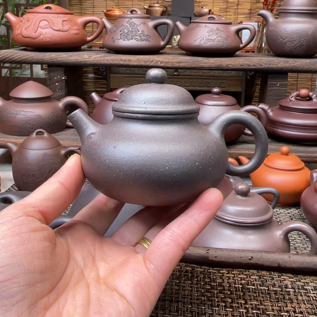 紫砂茶壶宜兴原矿紫砂手工制150