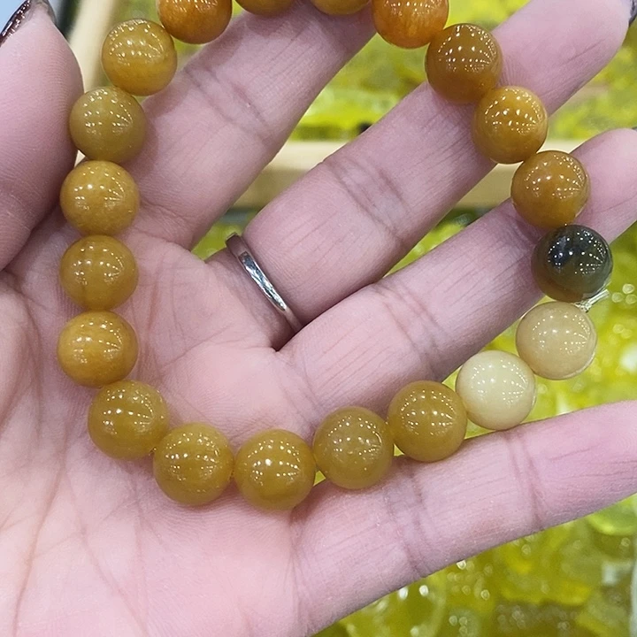 蛇纹石玉合金颈饰