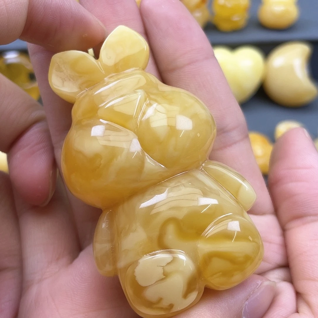 琥珀裸石未镶嵌蜜蜡