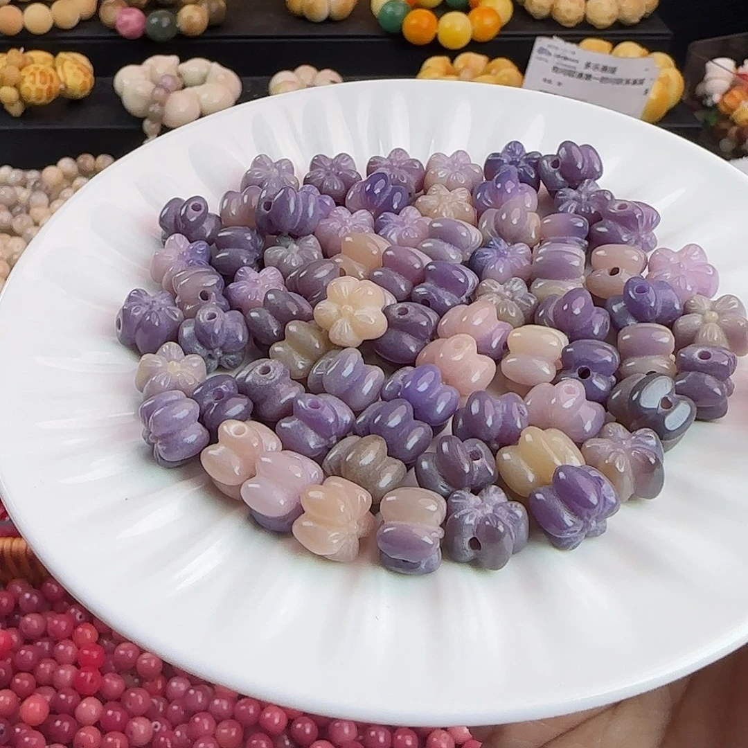 菩提根/象牙果手串卡12紫色五瓣花20颗卡牌➕10备珠