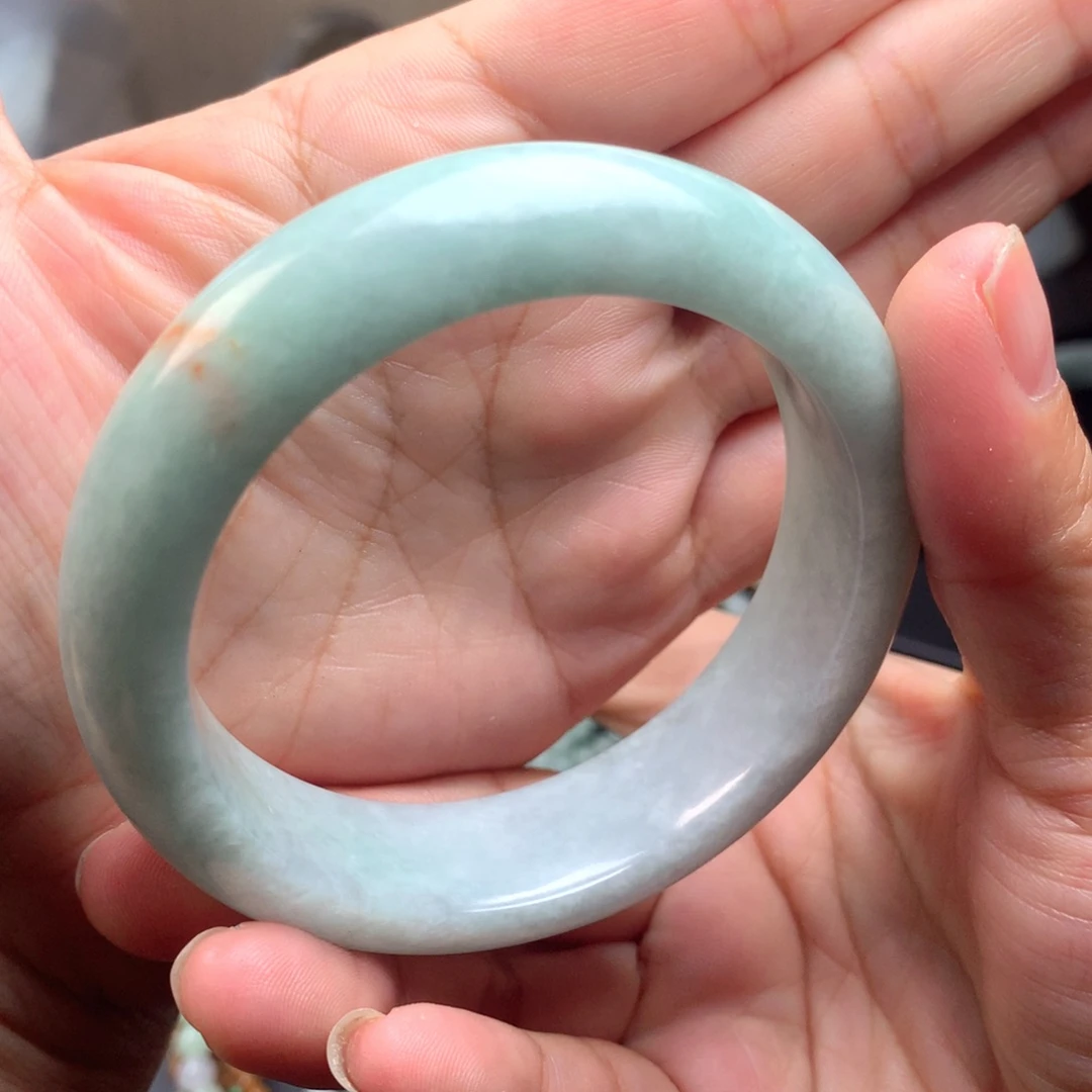 大***文定制翡翠未镶嵌手镯55不退不换