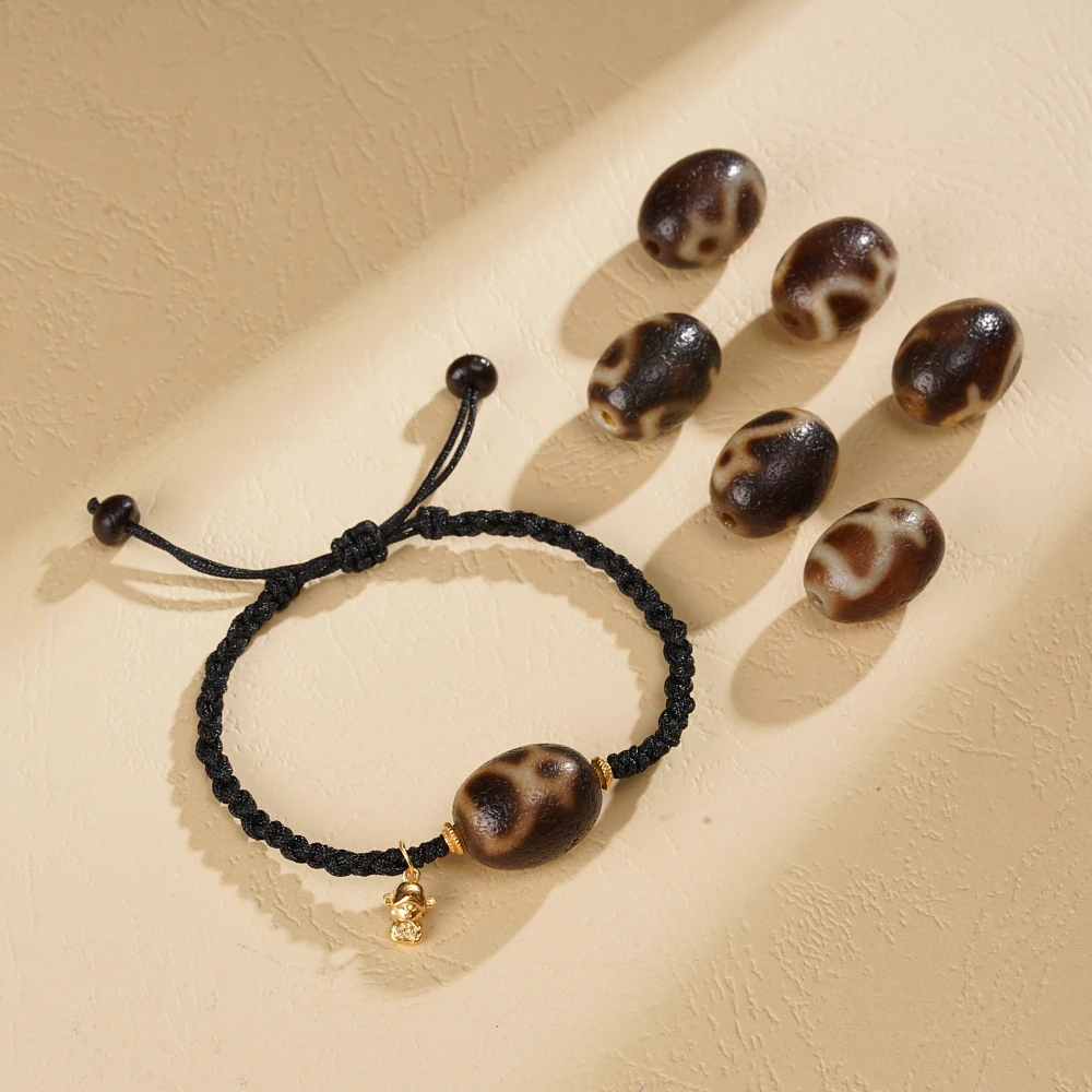 云丹拉姆丨MH牙黄CC达洛天珠手绳多样性发其一