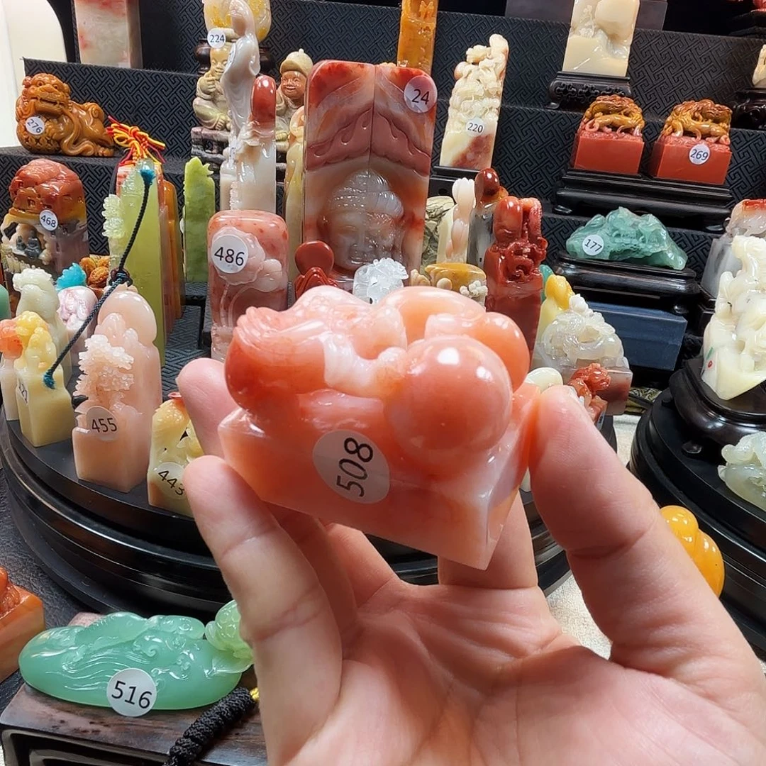 寿山石印石螭虎镇尺