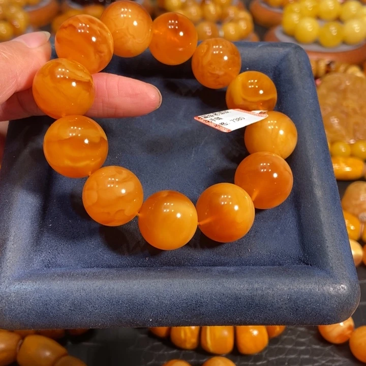 蜜蜡手链未镶嵌用****下蜜蜡