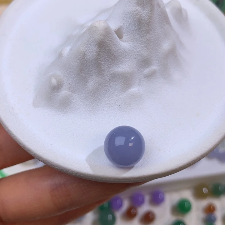 散珠翡翠浓色紫珠珠 卡10.9mm yu