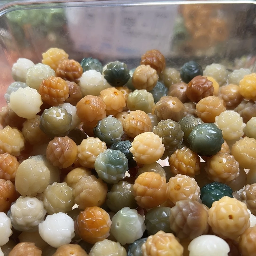 菩提根/象牙果吊坠卡15多宝莲花15颗