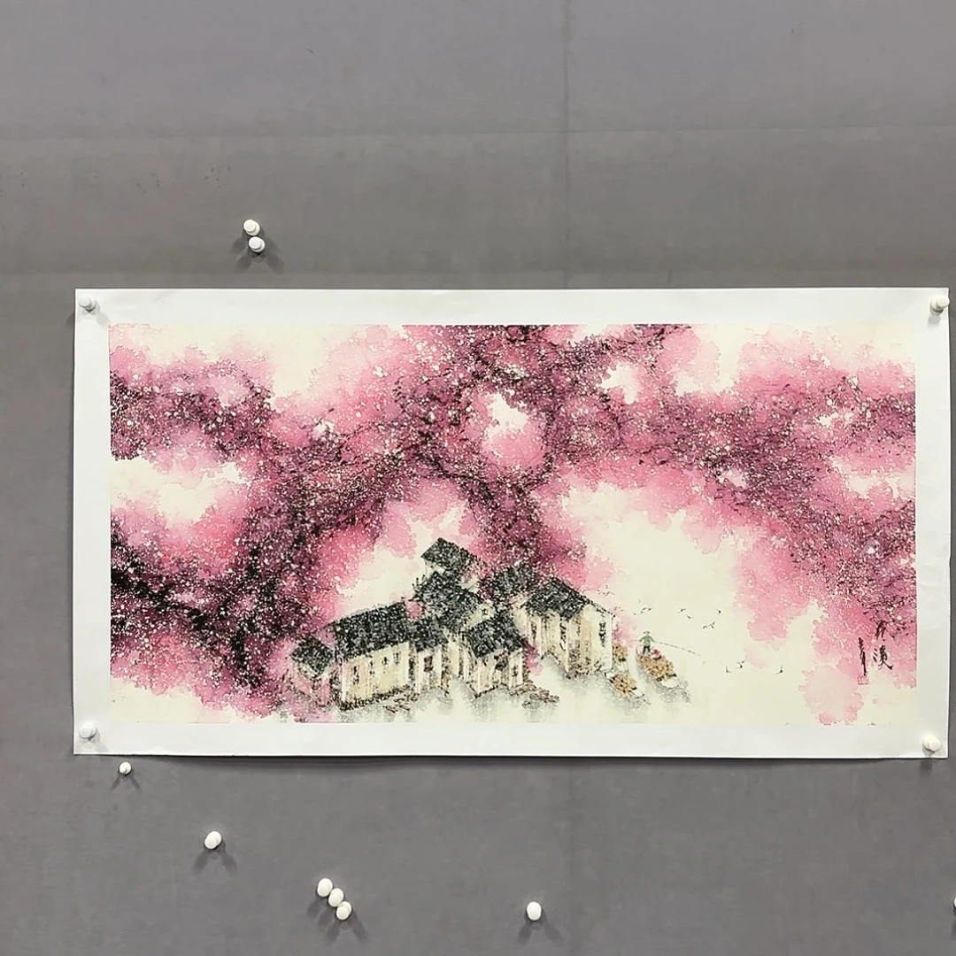 国画亲笔手绘放心去藏