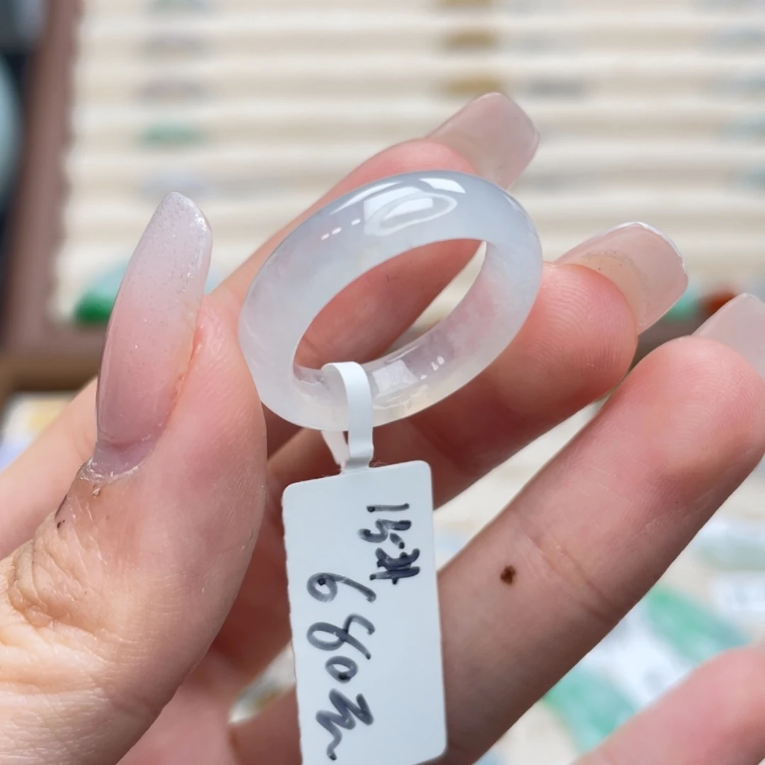 翡翠未镶嵌戒圈a35港圈15高冰高透白冰