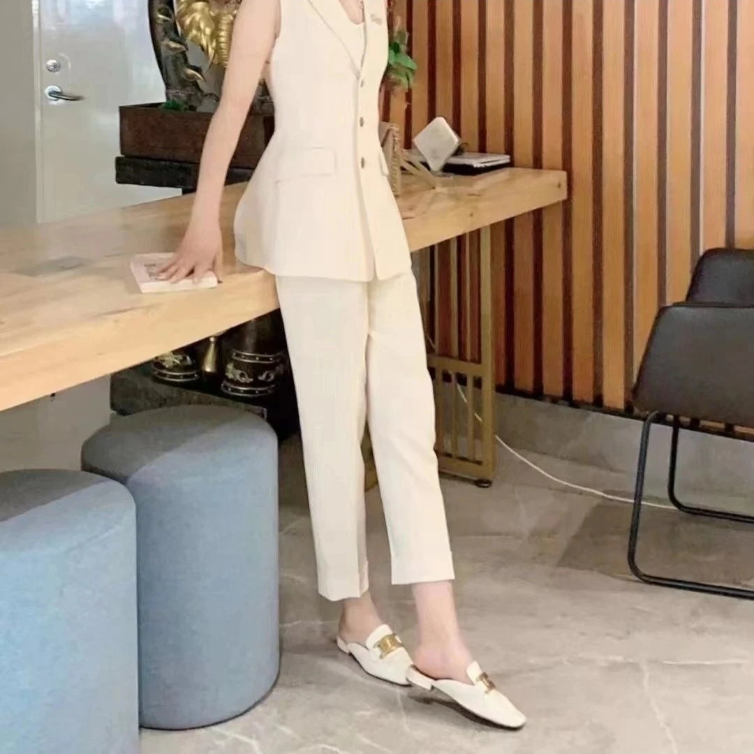 GIRDEAR/哥弟高腰显瘦气质哈伦烟管直筒九分休闲裤1100100