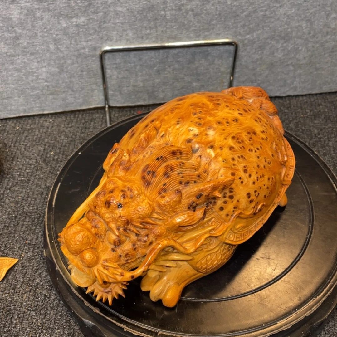 柏木（崖柏）太行精品陈化黄金底满留疤龙龟摆件