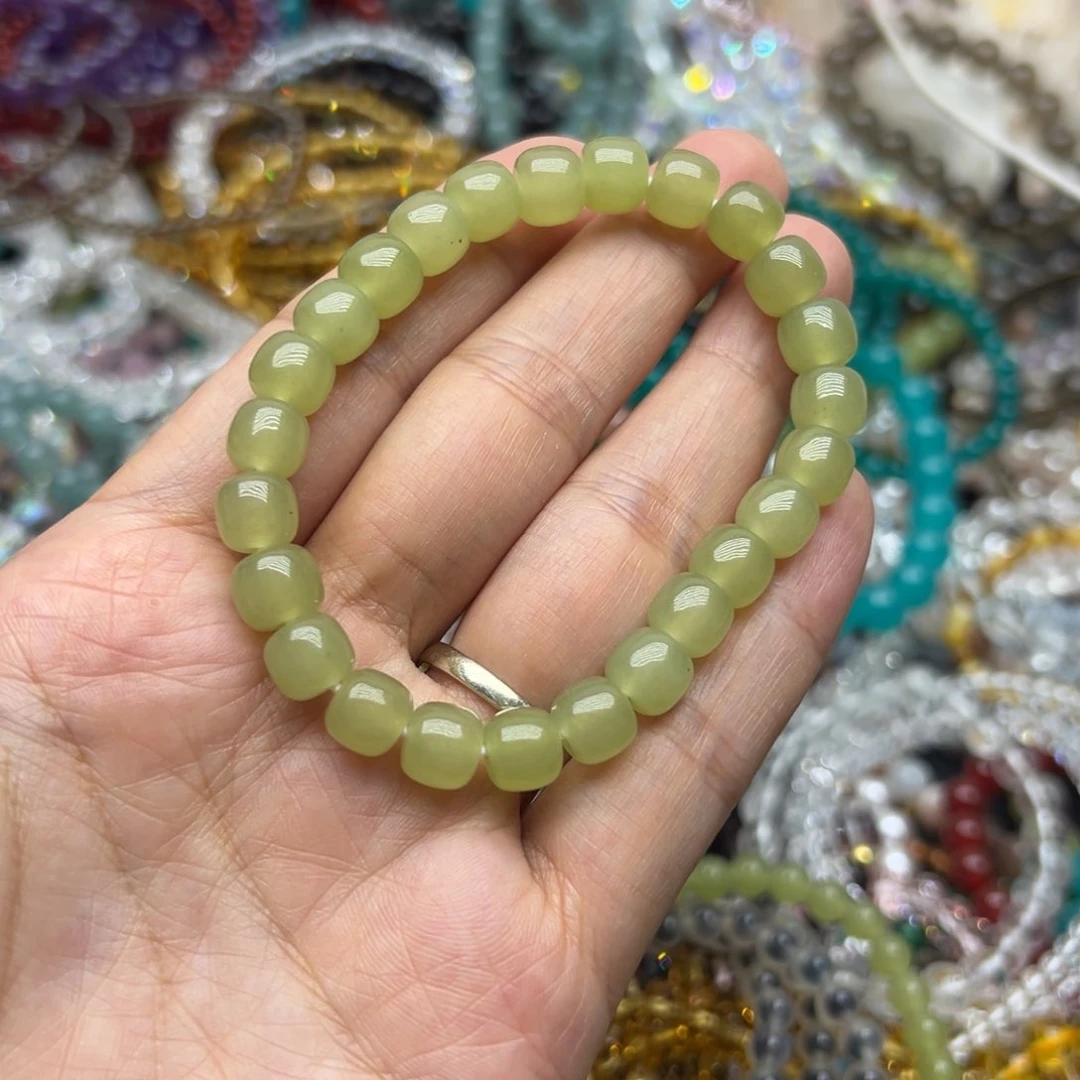 水晶手链未镶嵌老型珠和田