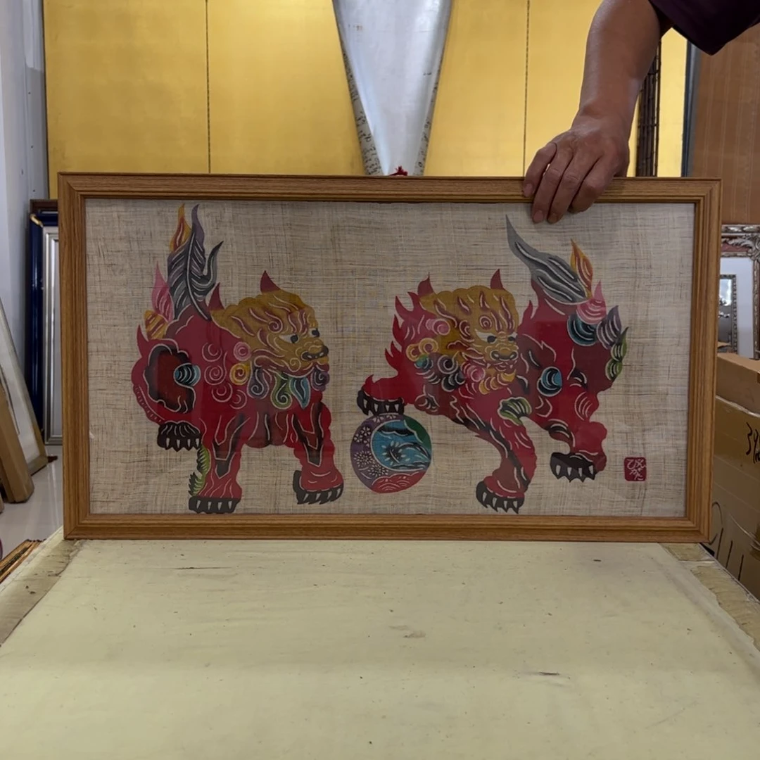 *****绘画屏风框画茶空间设计