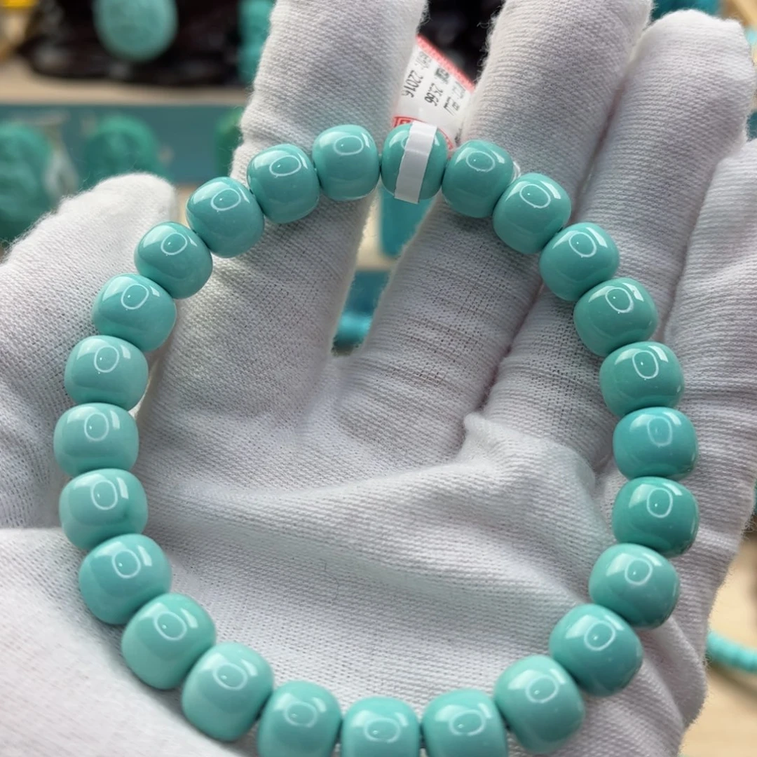 绿松石尺寸8.918K金镶嵌