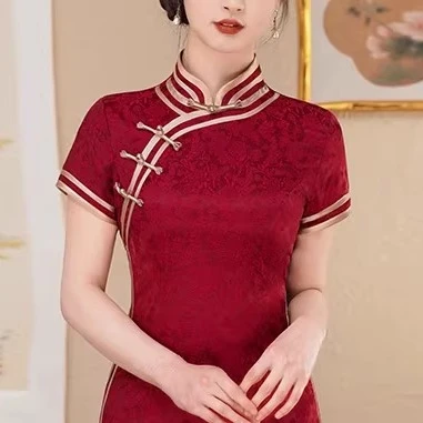 夏装喜婆婆婚宴装2025新款妈妈礼服高考结婚丈母娘旗袍平时可穿