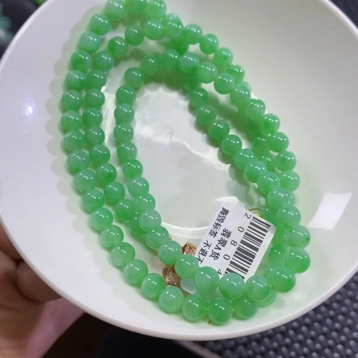 翡翠散珠?**?天然缅甸翡翠手串