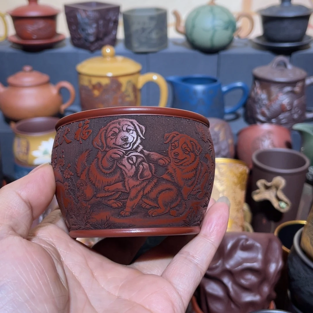 原矿紫砂手工主人杯