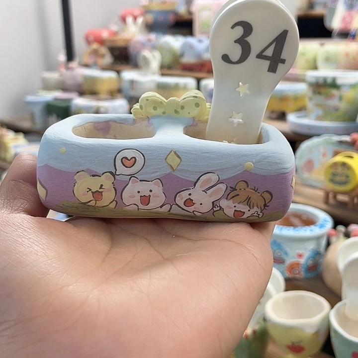 34……手工手绘花盆