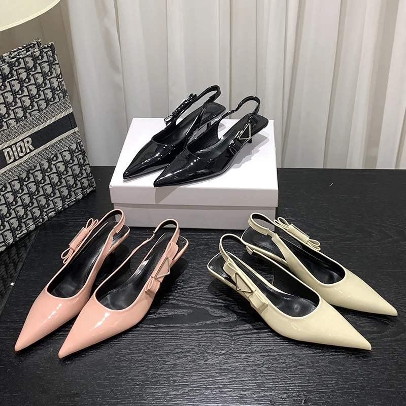 P家细跟高跟鞋包头凉鞋子女士夏季新款设计感小众配裙子时装凉鞋