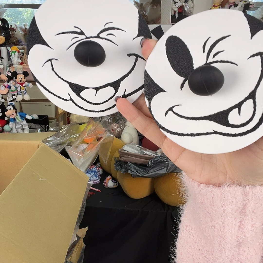 肉***肉毛绒432号米奇表情杯盖