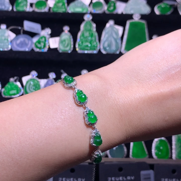 【闪购商品】银S925镶嵌手链翡翠