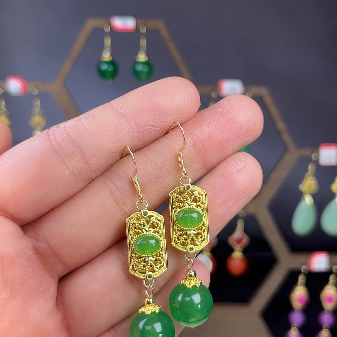 锆石合金925银耳饰