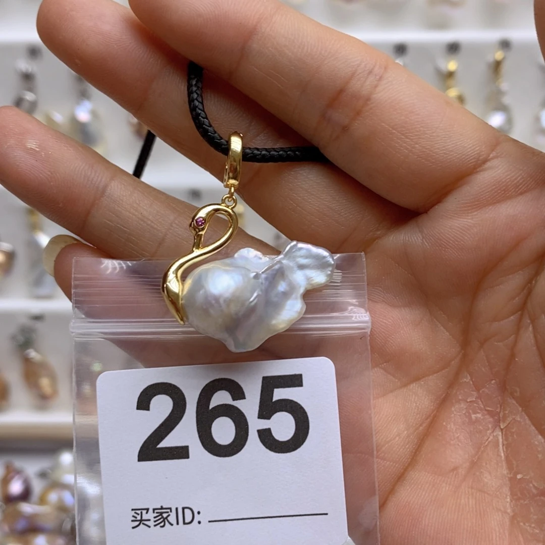 淡水珍珠颈饰银S925镶嵌265