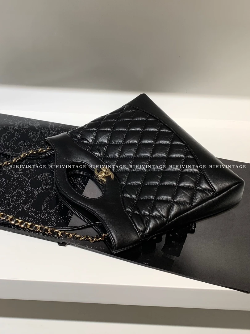 99新 Chanel/香奈儿 HIHI/黑金新油蜡皮31bag mini/19034804