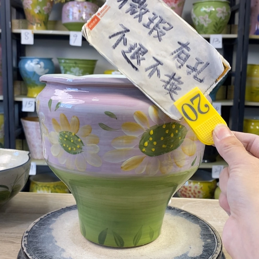 景德镇手工手绘陶瓷花盆