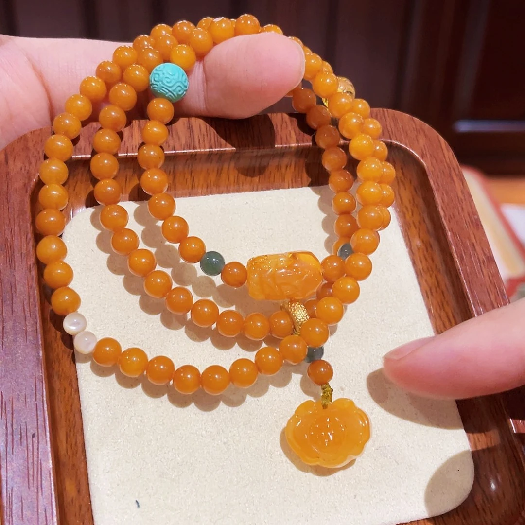 蜜蜡手链未镶嵌手串