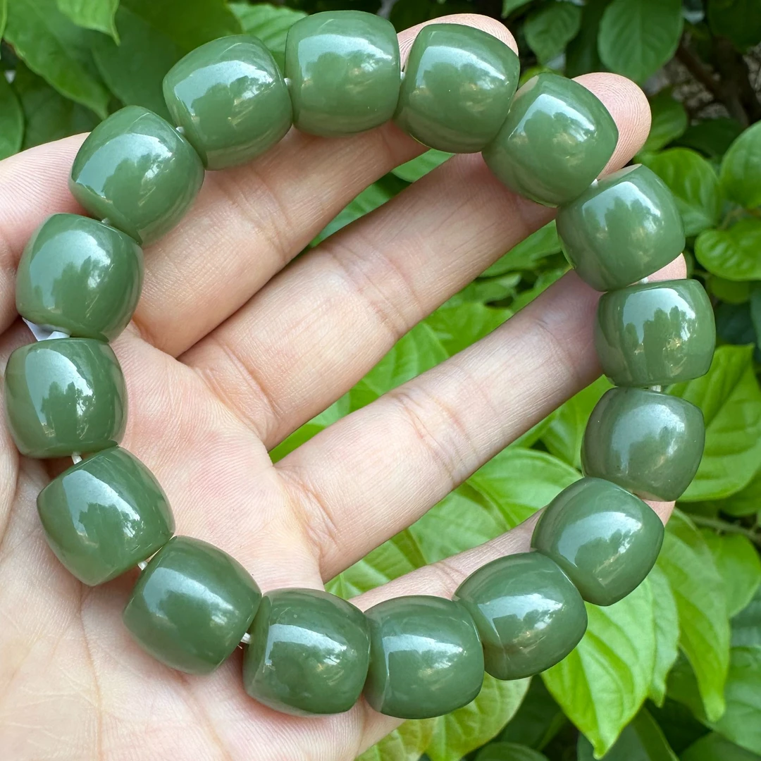 和田玉直切手串卡14特细