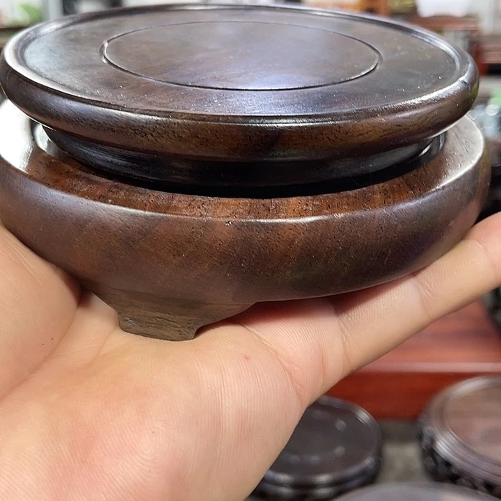 琉璃手工艺品红木底座工艺品