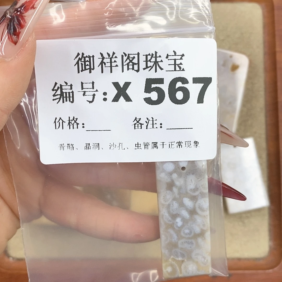 硅化珊瑚（珊瑚玉）颈饰未镶嵌冬*