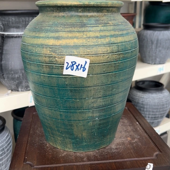 19.9-1微瑕土陶04古铜绿横线