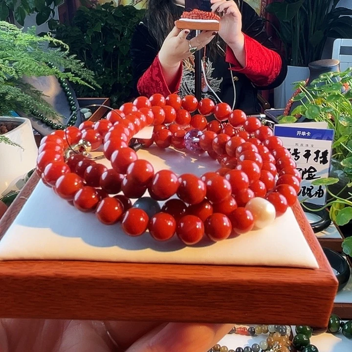 南红玛瑙颈饰合金天然南红卡8